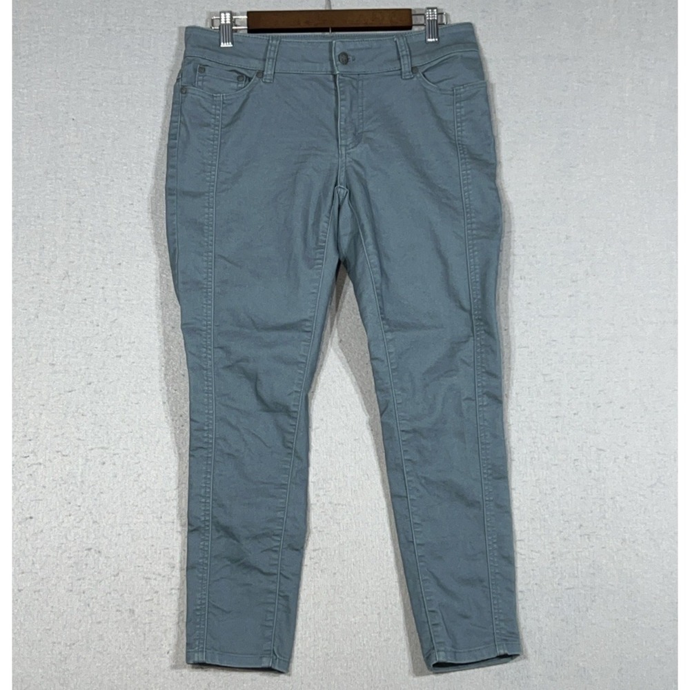 prAna Jeans Womens  8/29 Aqua Blue Skinny Stretch Organic Cotton Pants W41180056